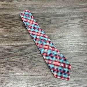 Spats Green, Red, Blue & White Madras Plaid Cotton Tie